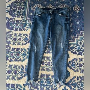 Plus distressed skinny jeans